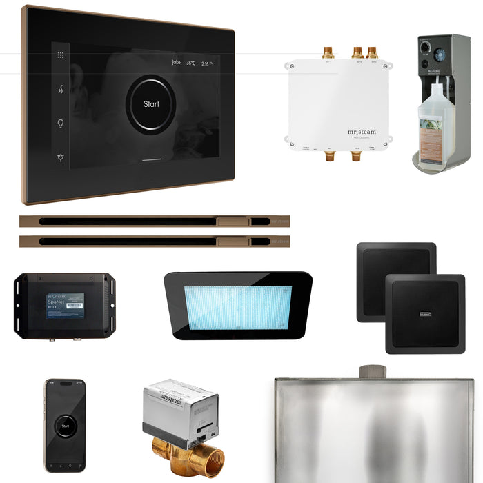 Bliss Max Steam Shower Control Package with iSteamX Control and Linear Steamhead