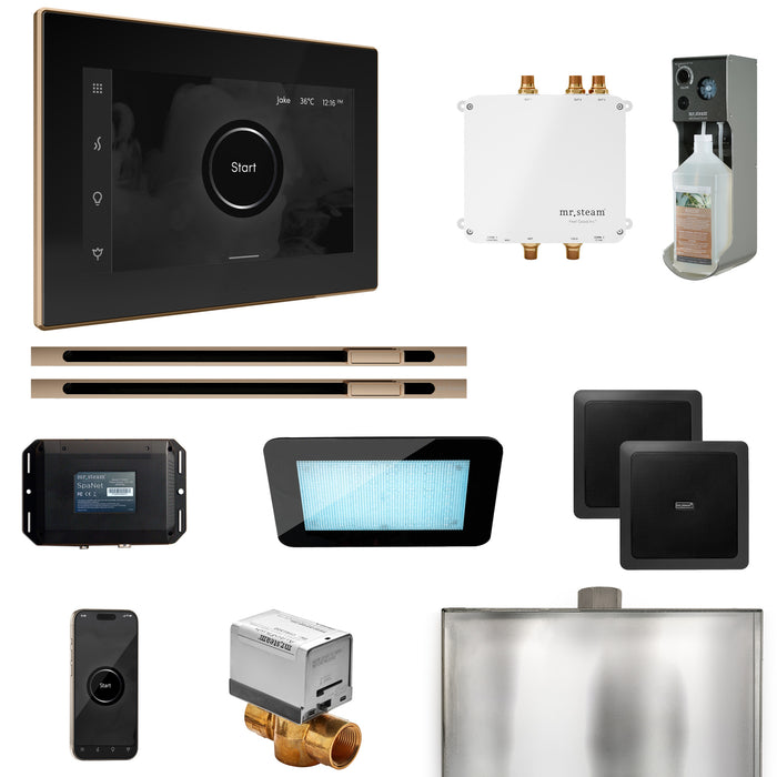 Bliss Max Steam Shower Control Package with iSteamX Control and Linear Steamhead