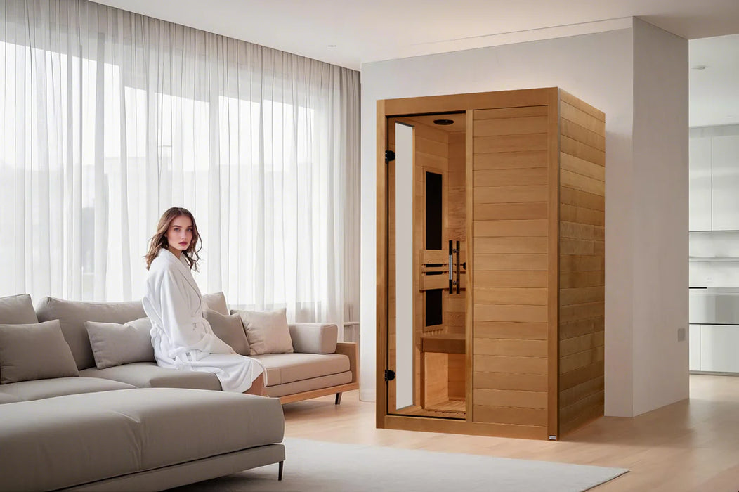 (New 2026 Model) Dynamic "Lucca" 2 Person Low EMF FAR IR Sauna (DYN-6215-05)