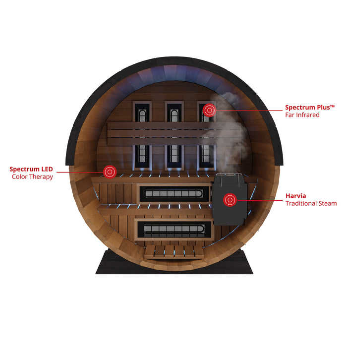 Finnmark Cedar Combination Barrel Sauna FD-6
