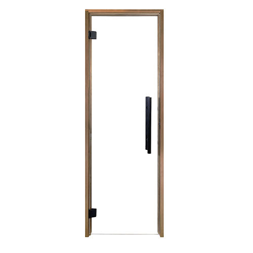 ProSaunas Prehung Clear Glass Sauna Door, Thermo-Aspen 24x81