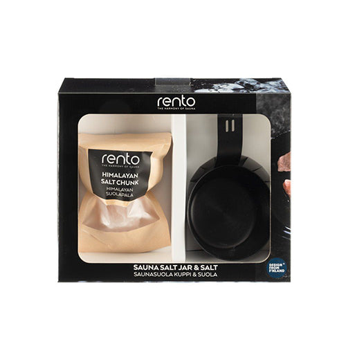 Rento Sauna Gift Set, Himalayan Salt Stone with Aluminum Cup