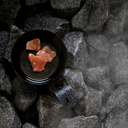 Rento Sauna Gift Set, Himalayan Salt Stone with Aluminum Cup