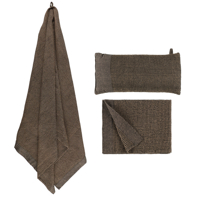 Rento Sauna Set, Bath Towel, Pillow, Seat Cover, Cotton/Polyester