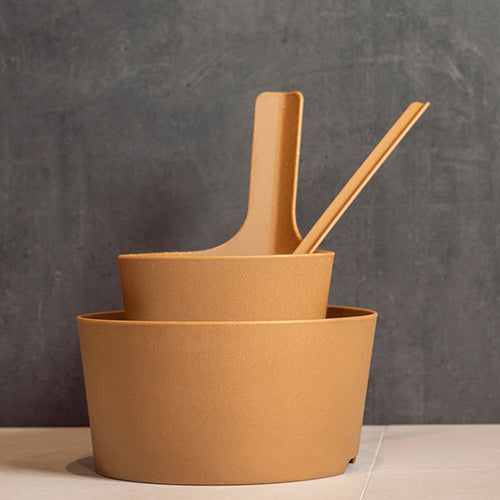 Rento Sauna Bucket, Straight Handle, Recyclable Biocomposite, 5 Liters