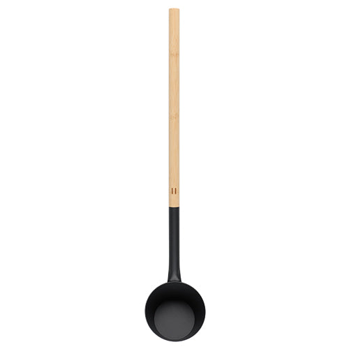 Rento Sauna Ladle, Large Aluminum Scoop, Long Bamboo Handle