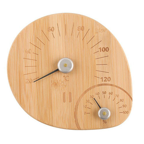 Rento Sauna, Thermometer & Hygrometer, Celsius, Bamboo