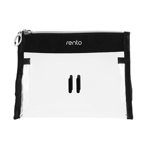 Rento Sauna Travel Cosmetics Pouch, Transparent, 8"W x 2"D x 6"H