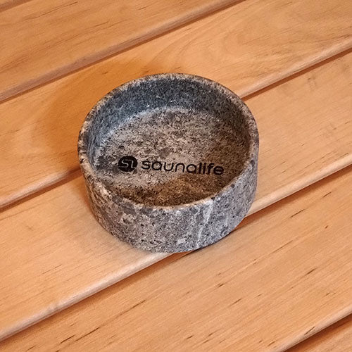 SaunaLife Coaster and Aroma Tray Drink Holder and Scent Reservoir, Carved Soapstone