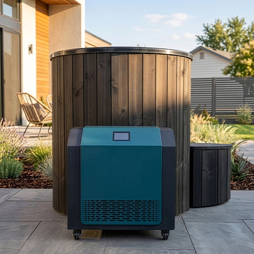 SaunaLife Model S1NC and S1BC Package 1-Person Immersion Tub and Combination Water Chiller/Heater