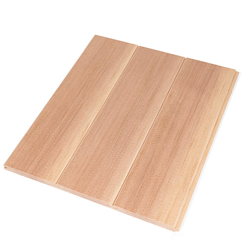 ProSaunas Sauna Wood, Vertical Grain, Clear Grade A+, Tongue & Groove, V-Joint on 2 Edges of the Smooth Face, Wall Material