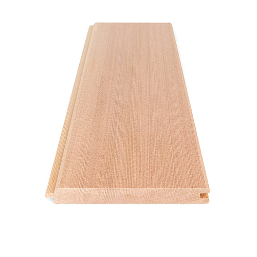 ProSaunas Sauna Wood, Vertical Grain, Clear Grade A+, Tongue & Groove, V-Joint on 2 Edges of the Smooth Face, Wall Material