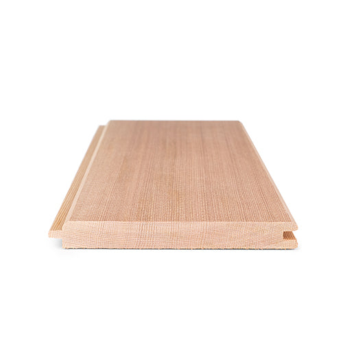 ProSaunas Sauna Wood, Vertical Grain, Clear Grade A+, Tongue & Groove, V-Joint on 2 Edges of the Smooth Face, Wall Material
