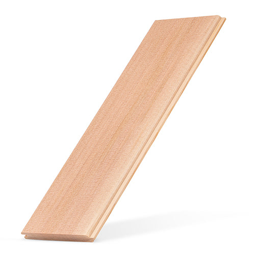 ProSaunas Sauna Wood, Vertical Grain, Clear Grade A+, Tongue & Groove, V-Joint on 2 Edges of the Smooth Face, Wall Material