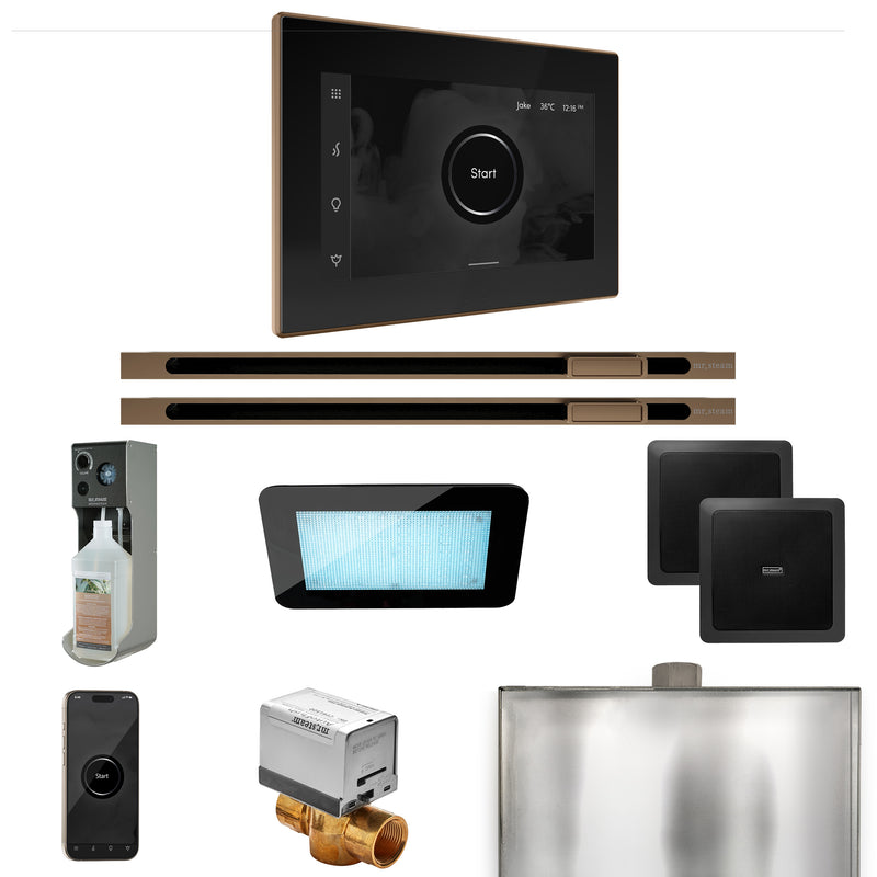 XDream Max Steam Shower Control Package with iSteamX Control and Linear Steamhead
