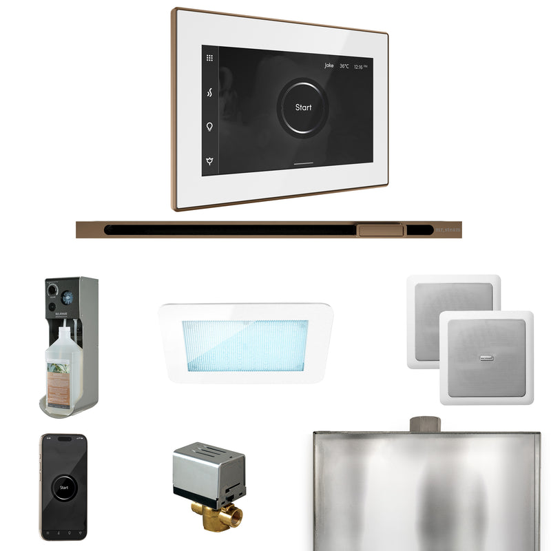 XDream Steam Shower Control Package with iSteamX Control and Linear Steamhead