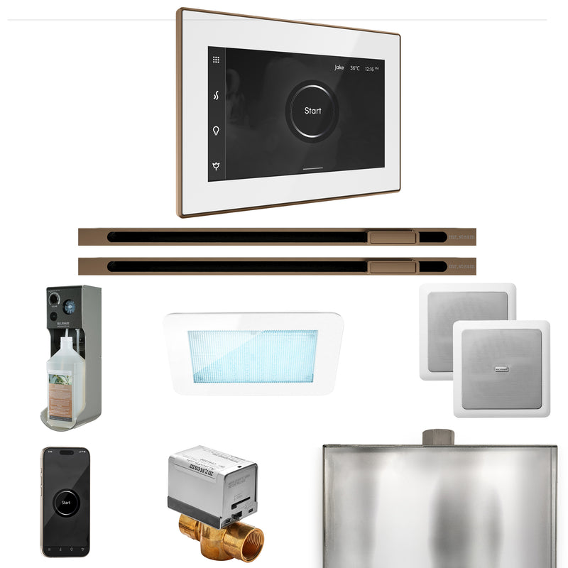XDream Max Steam Shower Control Package with iSteamX Control and Linear Steamhead
