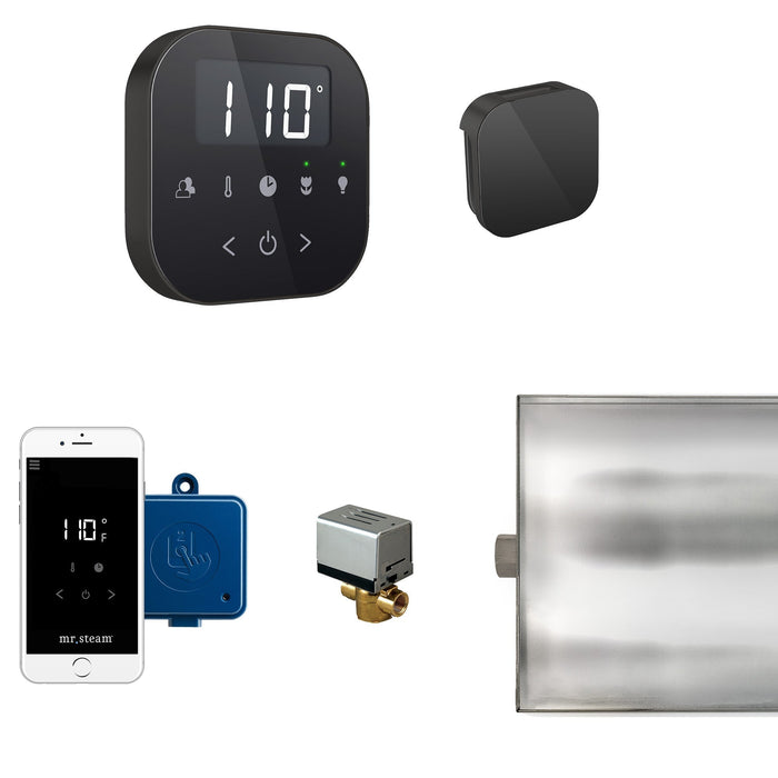 AirButler Steam Shower Control Package with AirTempo Control and Aroma Glass SteamHead - Sauna Heater Supply