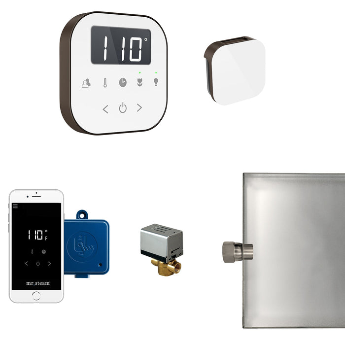 AirButler Steam Shower Control Package with AirTempo Control and Aroma Glass SteamHead - Sauna Heater Supply