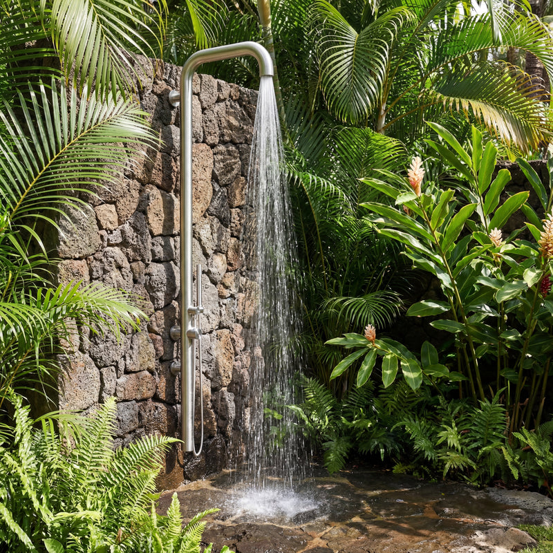 Altura Wall Mounted Outdoor Shower with Handheld
