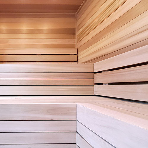 ProSaunas Sauna Wood, Vertical Grain, Clear Grade A+, Smooth 4 Sides Eased Edges, Bench Material