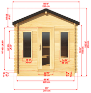 Dundalk CT Georgian 6 Person Outdoor Sauna with Changeroom - Sauna Heater Supply