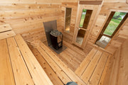 Dundalk CT Georgian 6 Person Outdoor Sauna with Changeroom - Sauna Heater Supply