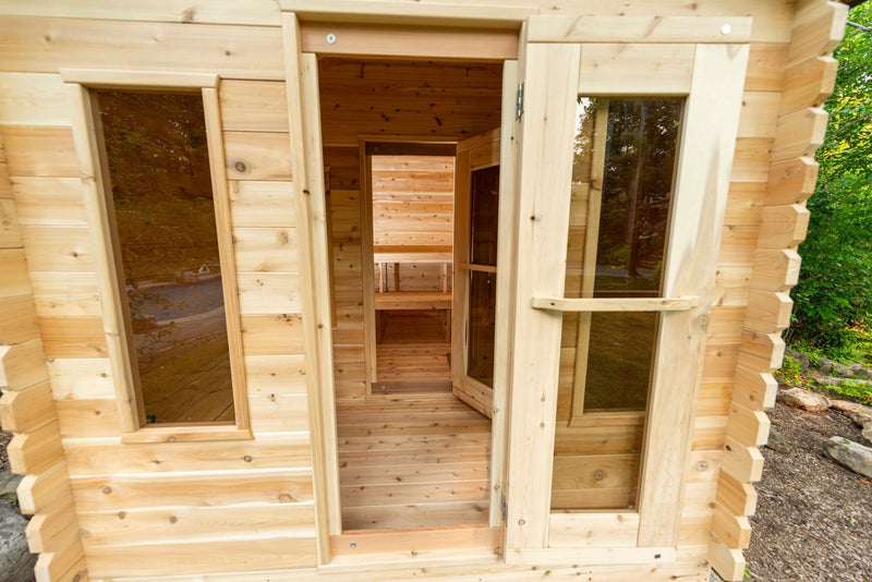 Dundalk CT Georgian 6 Person Outdoor Sauna with Changeroom - Sauna Heater Supply