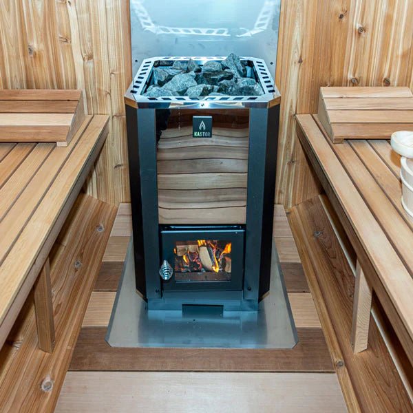 Dundalk CT Georgian 6 Person Outdoor Sauna with Changeroom - Sauna Heater Supply