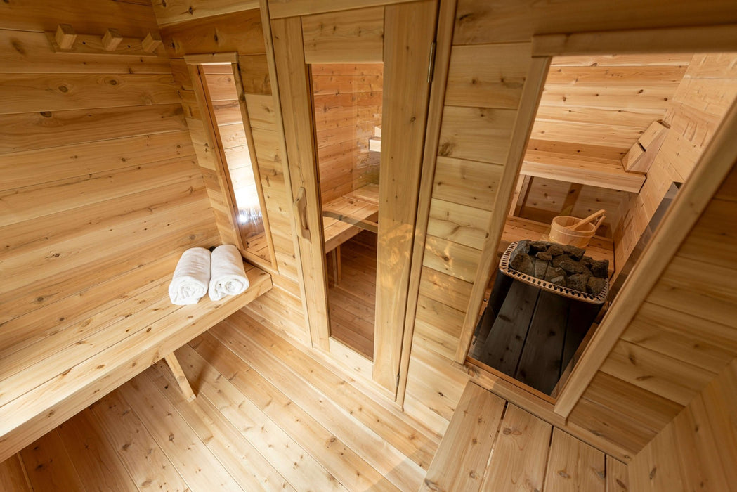 Dundalk CT Georgian 6 Person Outdoor Sauna with Changeroom - Sauna Heater Supply