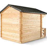 Dundalk CT Georgian 6 Person Outdoor Sauna with Porch - Sauna Heater Supply