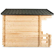 Dundalk CT Georgian 6 Person Outdoor Sauna with Porch - Sauna Heater Supply