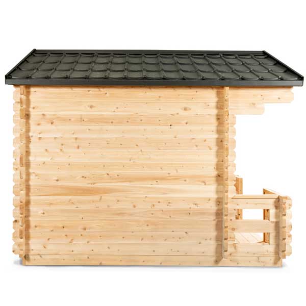 Dundalk CT Georgian 6 Person Outdoor Sauna with Porch - Sauna Heater Supply