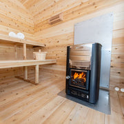 Dundalk CT Georgian 6 Person Outdoor Sauna with Porch - Sauna Heater Supply
