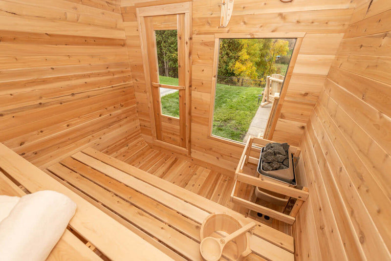 Dundalk CT Luna 4 Person Barrel Sauna - Sauna Heater Supply