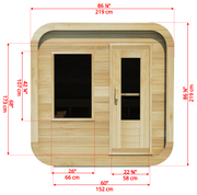 Dundalk CT Luna 4 Person Barrel Sauna - Sauna Heater Supply