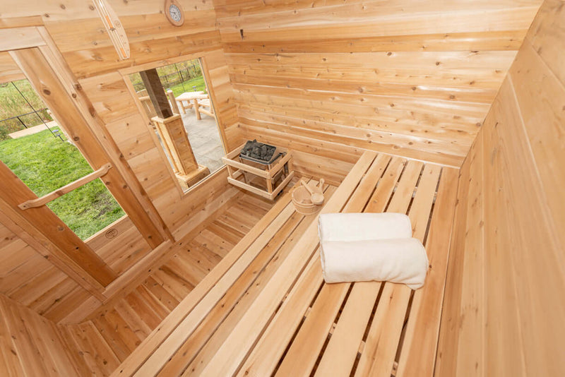 Dundalk CT Luna 4 Person Barrel Sauna - Sauna Heater Supply