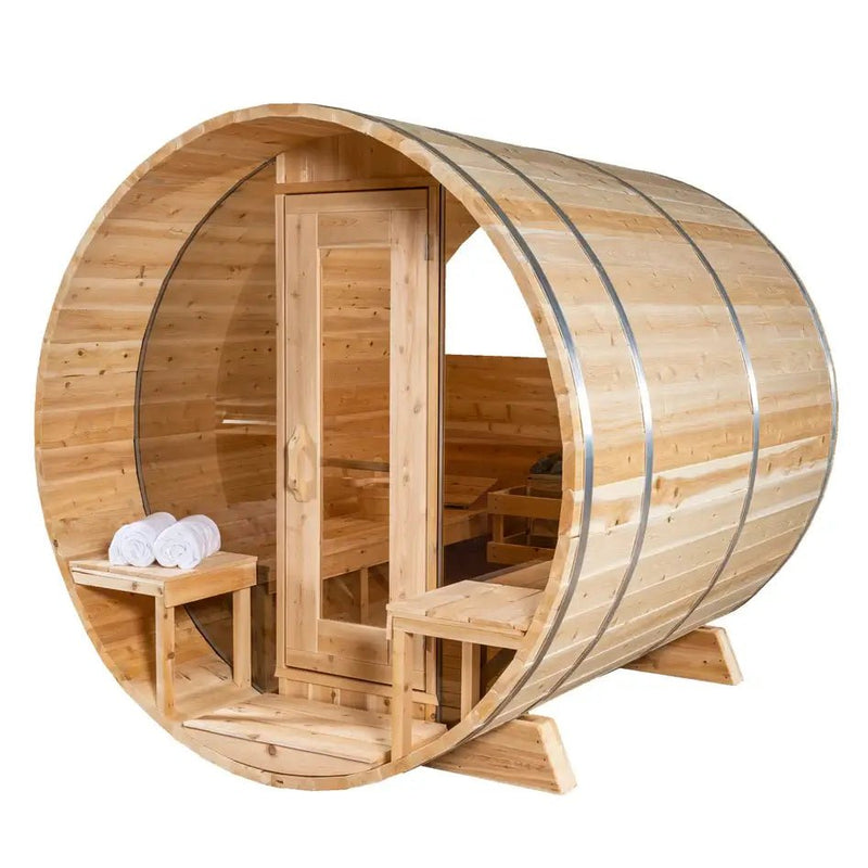 Dundalk CT Tranquility 6 Person Barrel Sauna - Sauna Heater Supply