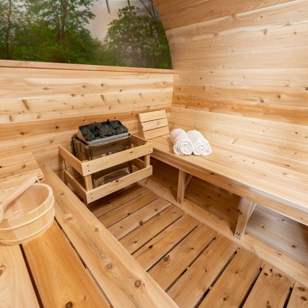 Dundalk LeisureCraft Canadian Timber Serenity MP Barrel Sauna - Sauna Heater Supply