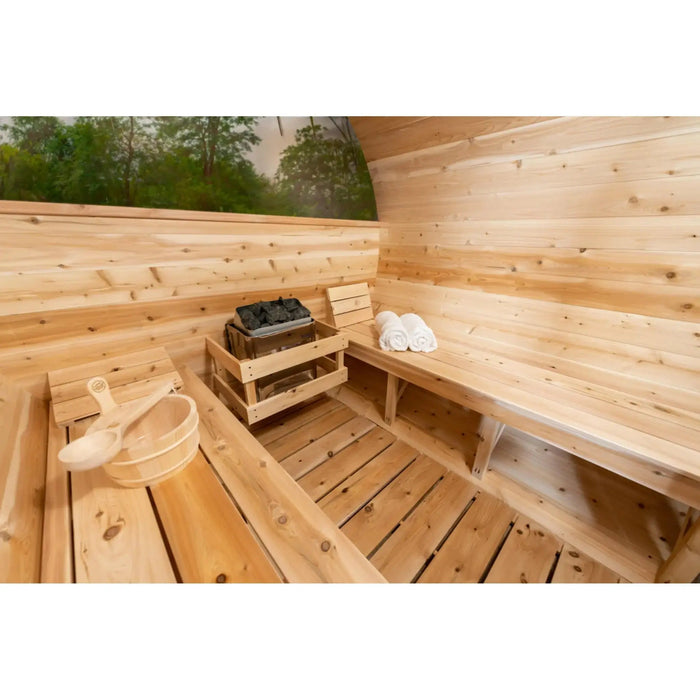 Dundalk LeisureCraft Canadian Timber Serenity MP Barrel Sauna - Sauna Heater Supply