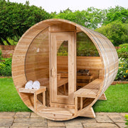 Dundalk LeisureCraft Canadian Timber Serenity MP Barrel Sauna - Sauna Heater Supply