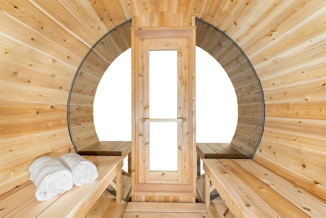 Dundalk LeisureCraft Canadian Timber Serenity MP Barrel Sauna - Sauna Heater Supply