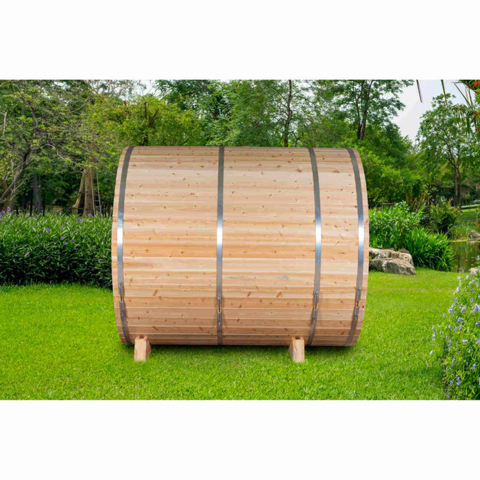 Dundalk LeisureCraft Canadian Timber Serenity MP Barrel Sauna - Sauna Heater Supply