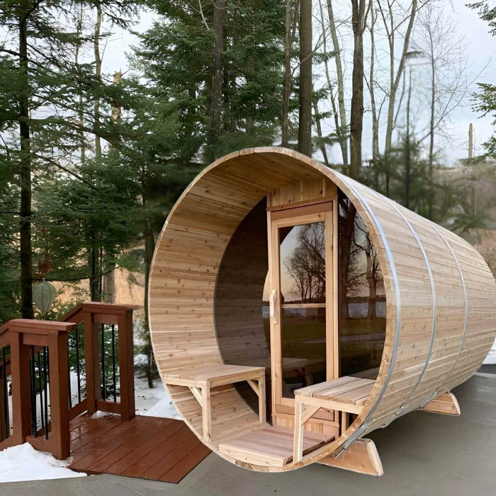 Dundalk LeisureCraft Canadian Timber Serenity MP Barrel Sauna - Sauna Heater Supply