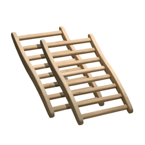 Golden Designs 2-Person Ergonomic Sauna Back Rest in Hemlock Wood