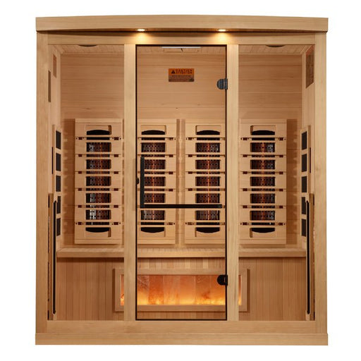 Golden Designs 2025 Reserve Edition 4 - Person Full Spectrum PureTech™ Near Zero Infrared Sauna with Himalayan Salt Bar - Sauna Heater Supply