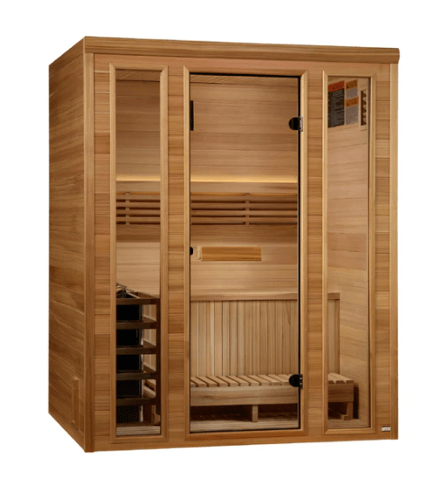 Golden Designs "Andermatt" 3 - Person Traditional Steam Sauna – Pacific Premium Clear Cedar - Sauna Heater Supply