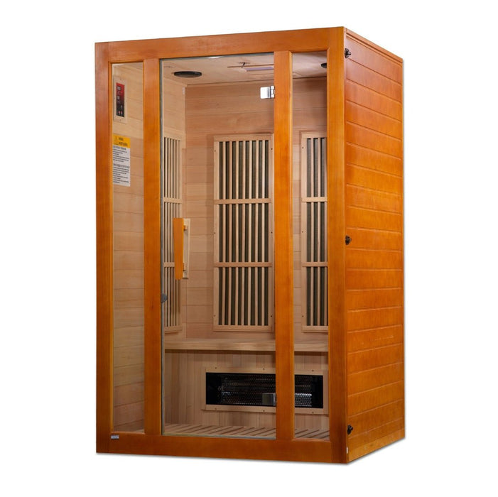 Golden Designs Aspen Maxxus 2 - Person Low EMF FAR Infrared Sauna with Hemlock Wood - Sauna Heater Supply