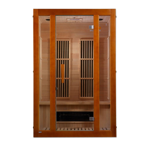 Golden Designs Aspen Maxxus 2 - Person Low EMF FAR Infrared Sauna with Hemlock Wood - Sauna Heater Supply