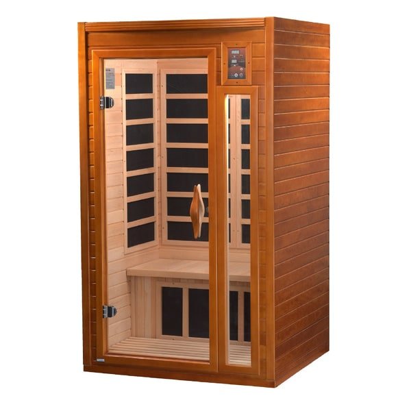 Golden Designs Dynamic "Barcelona Elite" 1 - 2 Person Ultra Low EMF FAR Infrared Sauna - Sauna Heater Supply